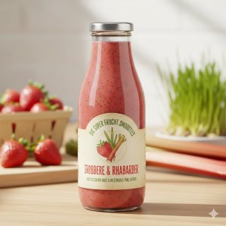 Erdbeer-Smoothie 0,2 L - Bio Fruchtsmoothie aus Erdbeeren, Rhabarbar & Trauben